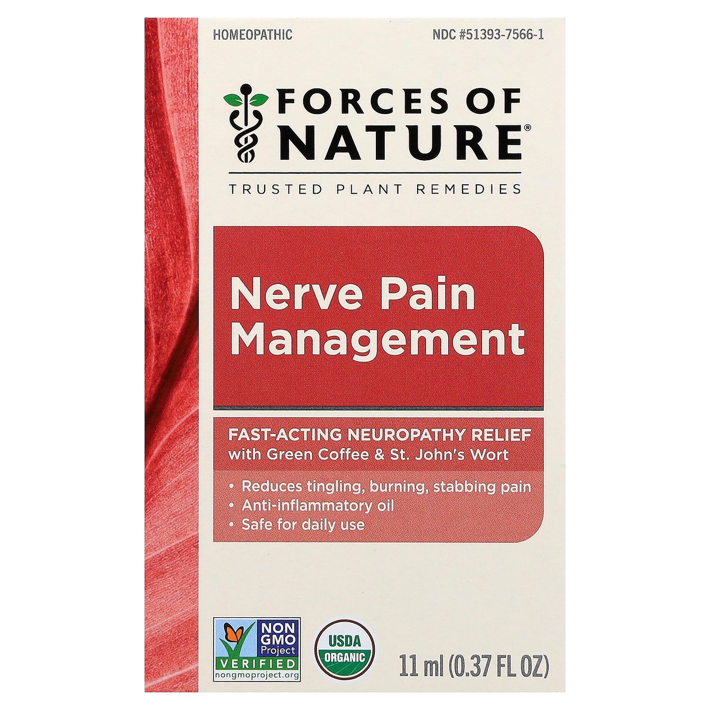 Forces of Nature, Nerve Pain Management, 0.37 fl oz (11 ml)
