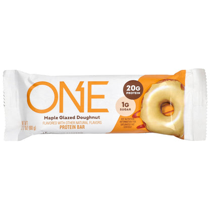 One Brands, Protein Bar, Maple Glazed Doughnut, 12 Bars, 2.12 oz (60 g) Each