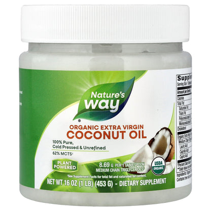 Nature's Way, Organic Extra Virgin Coconut Oil, 16 oz (453 g)