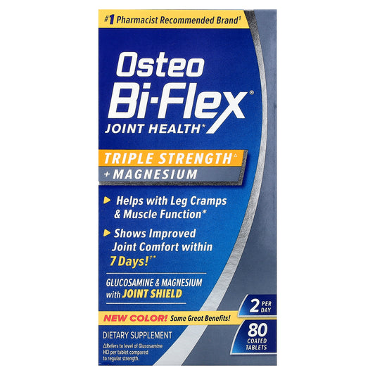 Osteo Bi-Flex, Joint Health, Triple Strength + Magnesium, 80 Coated Tablets