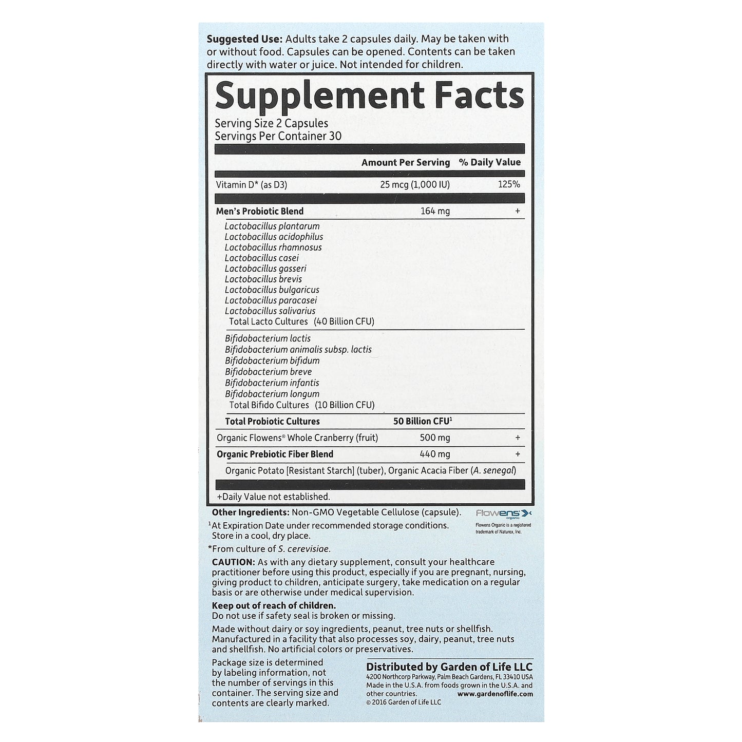 Garden of Life, Dr. Formulated Probiotics, Prostate+, 60 Vegetarian Capsules