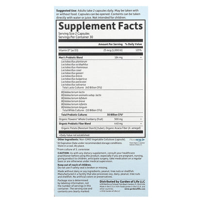 Garden of Life, Dr. Formulated Probiotics, Prostate+, 60 Vegetarian Capsules