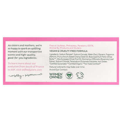 SoF, Triple Milled Bar Soap with Shea Butter, Cherry Blossom, 6 oz (170 g)