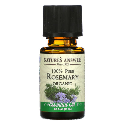 Nature's Answer, 100% Pure Organic Essential Oil, Rosemary, 0.5 fl oz (15 ml)