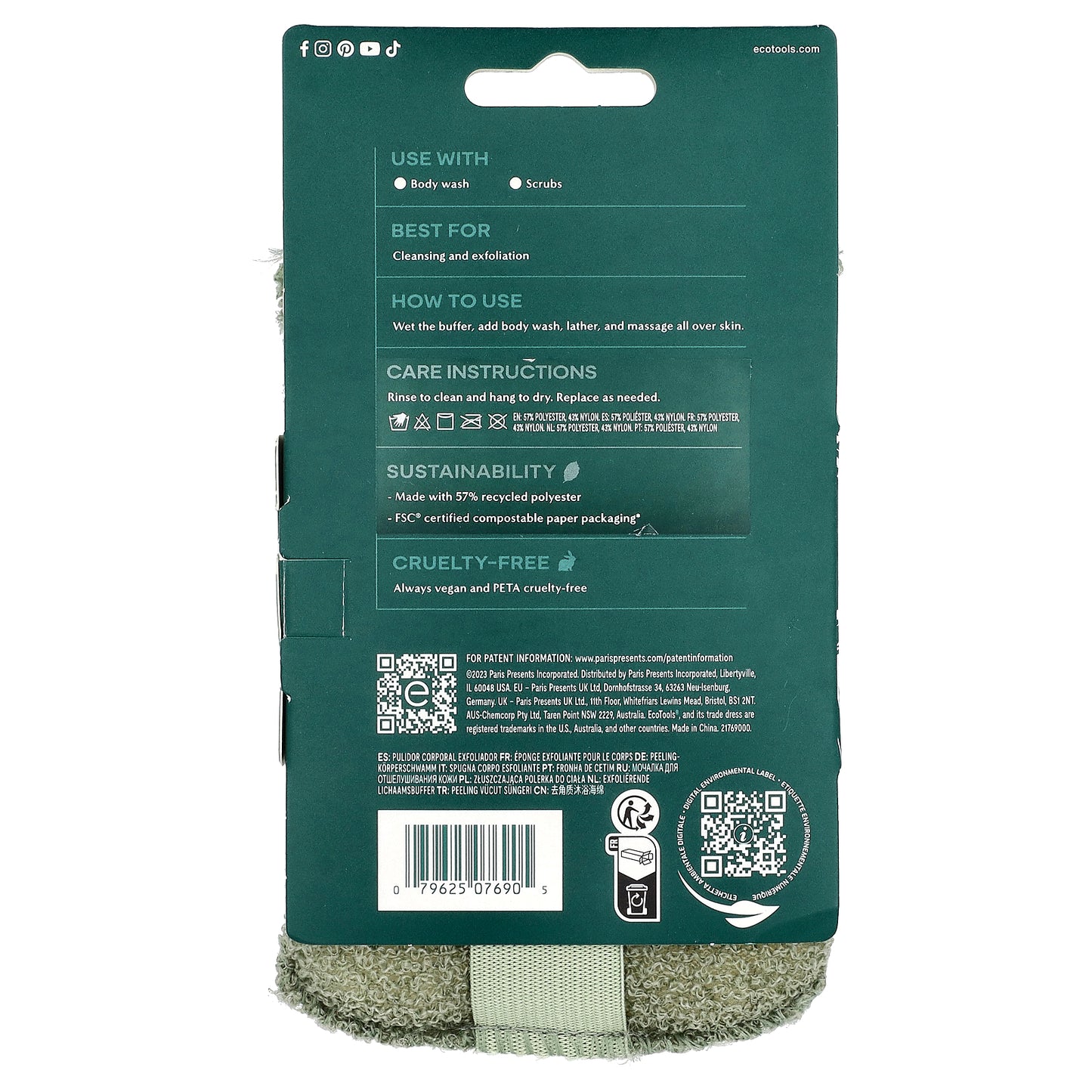 EcoTools, Exfoliating Body Buffer, 1 Buffer