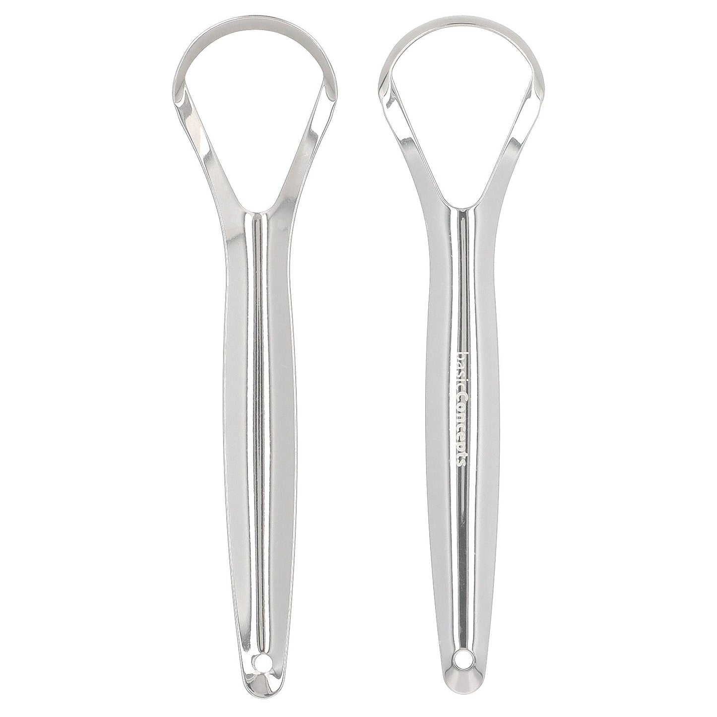 basicConcepts, Stainless Steel Tongue Scrapers with Travel Cases, 2 Count