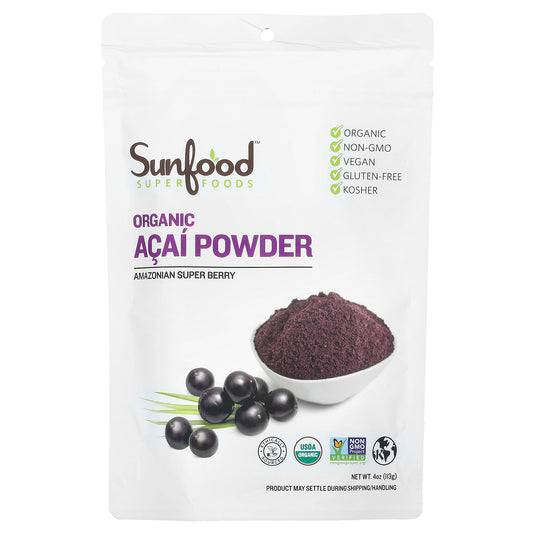 Sunfood, Organic Acai Powder, 4 oz (113 g)