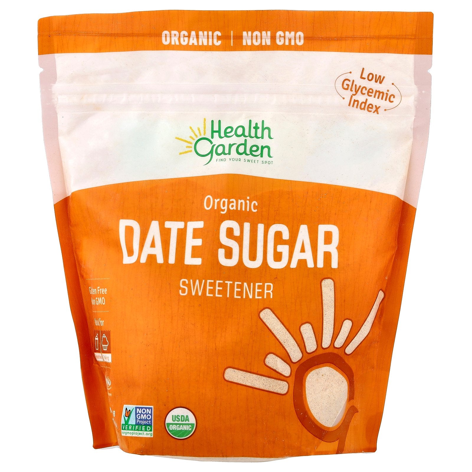 Health Garden, Organic Date Sugar Sweetener, 16 oz (453 g)