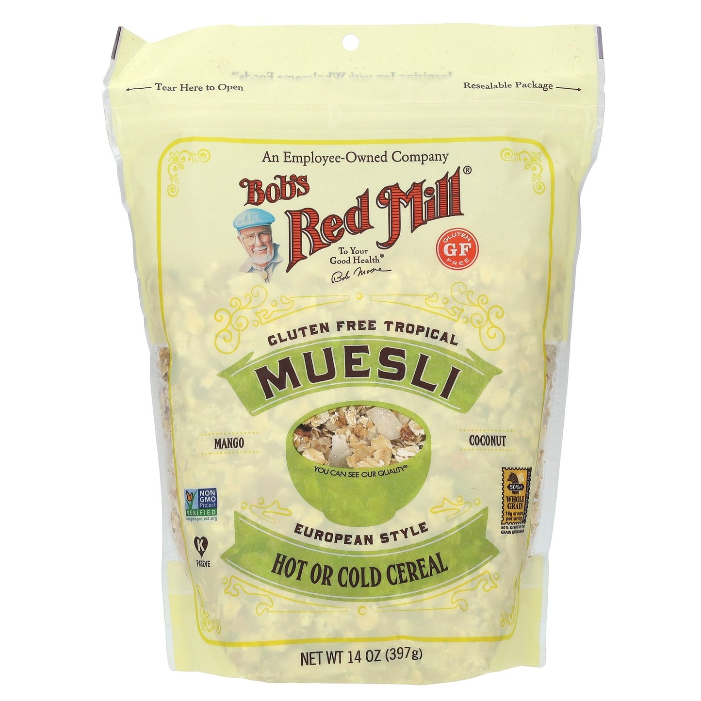 Bob's Red Mill, Gluten Free Tropical Muesli, Mango Coconut, 14 oz (397 g)