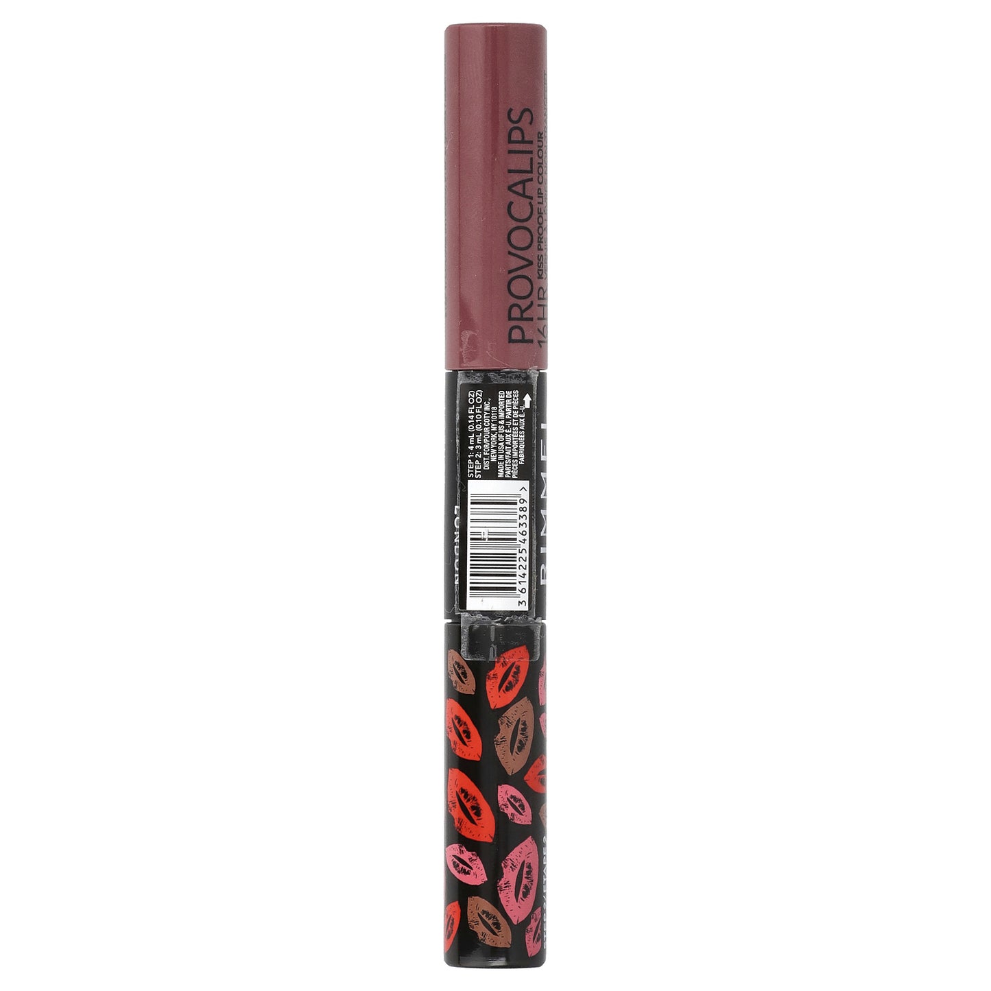 Rimmel London, Provocalips, 16HR Kiss Proof Lip Color, 220 Lazy Daze, 0.14 fl oz (4 ml) / 0.1 fl oz (3 ml)