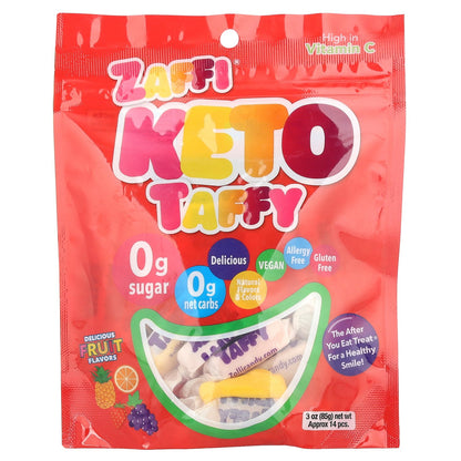Zollipops, Zaffi®, Keto Taffy, Fruit, 3 oz (85 g)