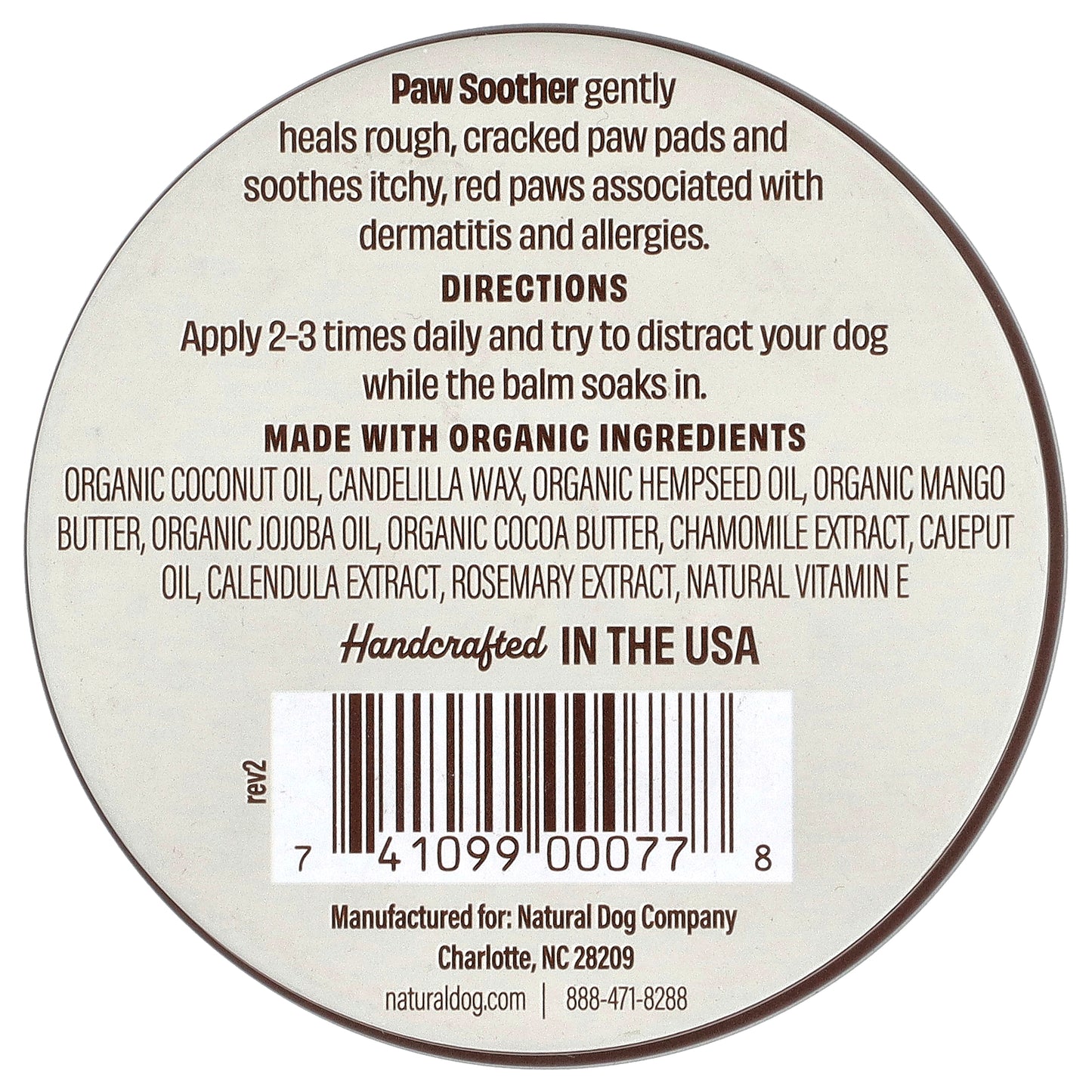 Natural Dog Company, Paw Soother, 4 oz (118 ml)