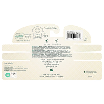 Green Sprouts, Stay-Dry Pull-Over Bibs, 9-18 Months, 3 Pack