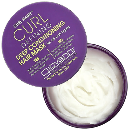 Giovanni, Curl Habit, Curl Defining Deep Conditioning Hair Mask, For All Curl Types, 10 fl oz (295 ml)