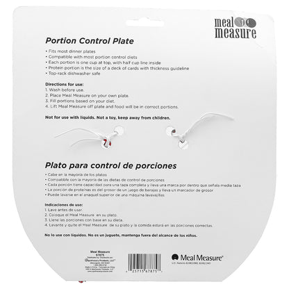 Flents, Meal Measure, Portion Control Plate, Red, 1 Count
