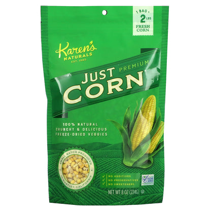 Karen's Naturals, Premium Freeze-Dried Veggies, Just Corn, 8 oz (224 g)