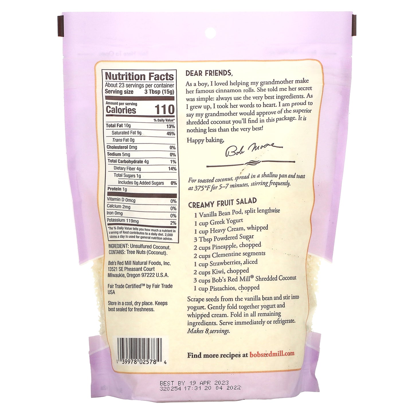 Bob's Red Mill, Shredded Coconut, Unsweetened, 12 oz (340 g)