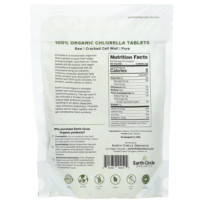 Earth Circle Organics, 100% Organic Chlorella, 1,000 Tablets, 8.75 oz (248 g)