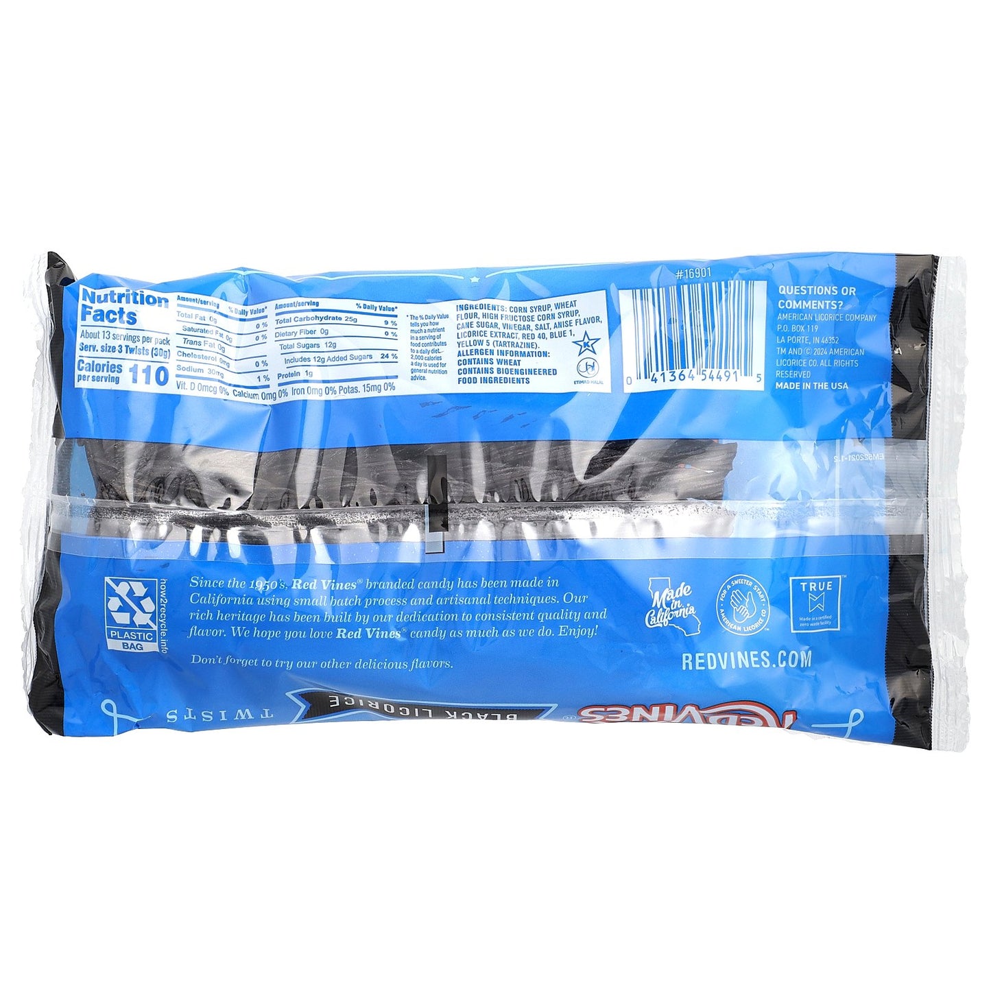 Red Vines, Twists, Black Licorice, 14 oz (397 g)