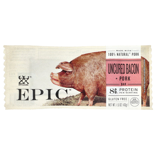 Epic Bar, Uncured Bacon + Pork Bar, 1.5 oz (43 g)