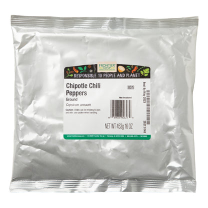 Frontier Co-op, Ground Chipotle Chili Peppers, 16 oz (453 g)