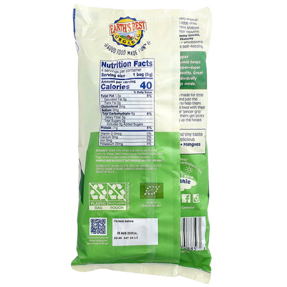 Earth's Best, Organic Melty Hoops, Puffed Corn Snack, 8+ Months, Spring Veggies, 4 Single Serve Packs, 0.32 oz (9 g) Each