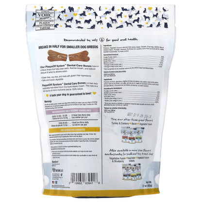 ProDen, PlaqueOff System™, Dental Care Bones, For Medium and Large Dogs, Chicken & Pumpkin, 13 Bones, 17 oz (482 g)
