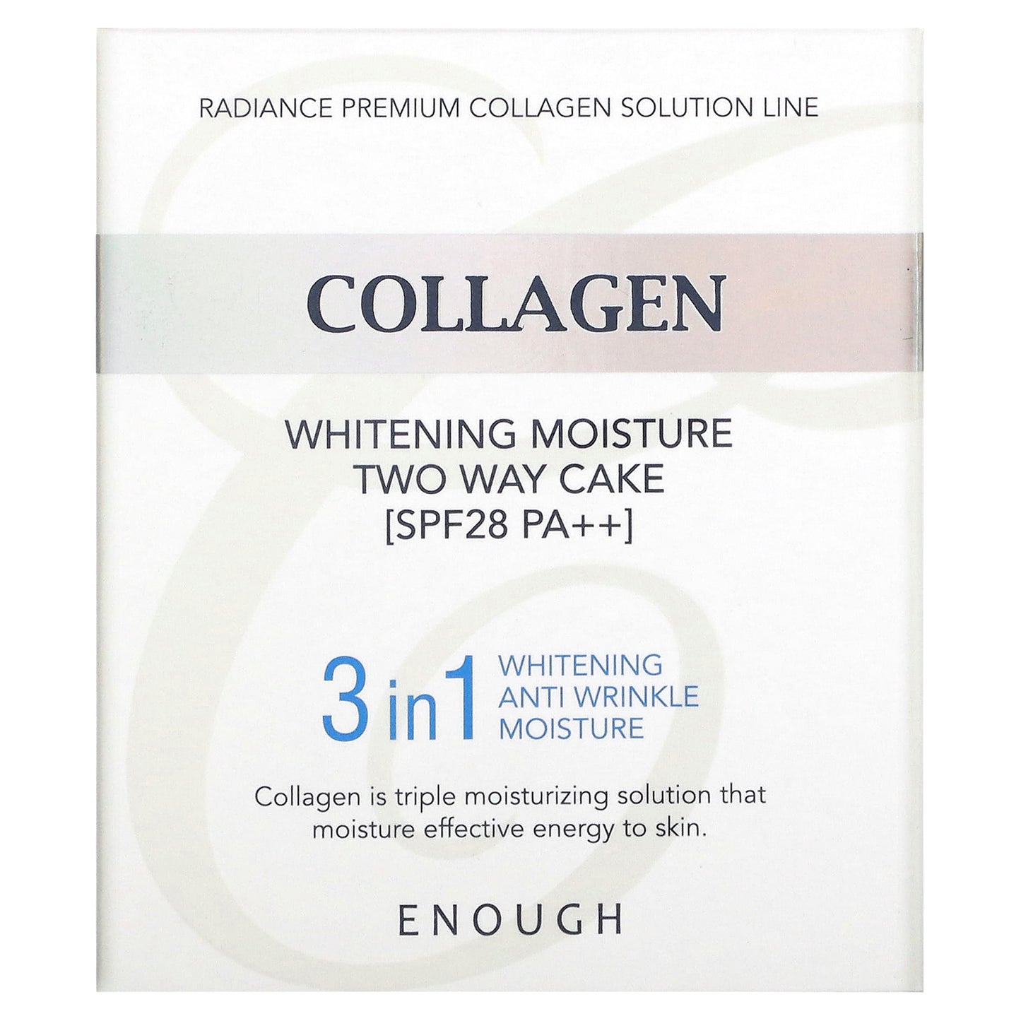 Enough, Collagen, Whitening Moisture Two Way Cake, SPF 28 PA++, #13, 26 g