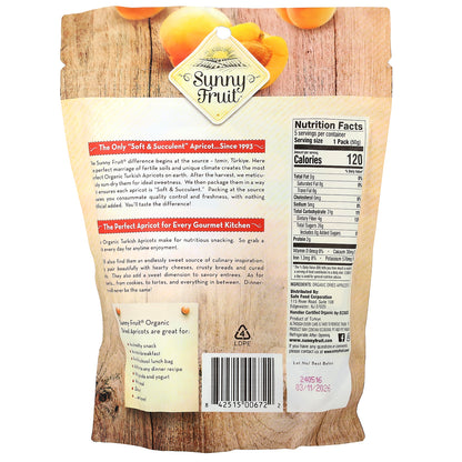Sunny Fruit, Organic Dried Apricots, 5 Portion Packs, 1.76 oz (50 g) Each