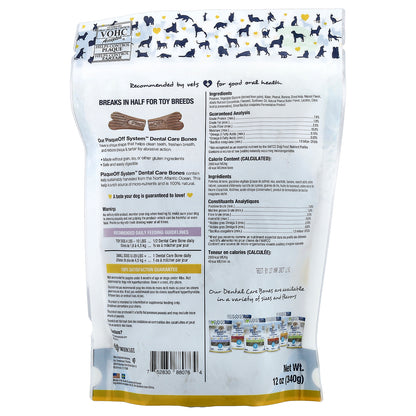 ProDen, PlaqueOff System™, Mini Dental Care Bones, For Small and Toy Dogs, Peanut Butter & Banana, 20 Bones, 12 oz (340 g)