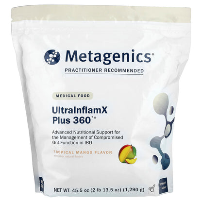 Metagenics, UltralnflamX Plus 360°®, Medical Food, Tropical Mango, 45.5 oz (1,290 g)