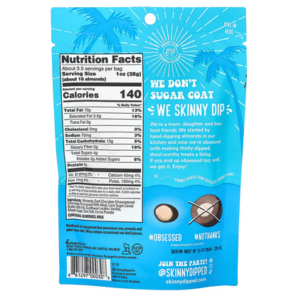 SkinnyDipped, Dark Chocolate Cocoa Almonds, 3.5 oz (99 g)