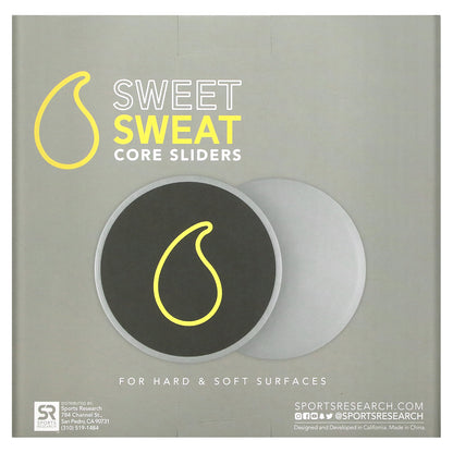 Sports Research, Sweet Sweat®, Core Sliders, 2 Sliders