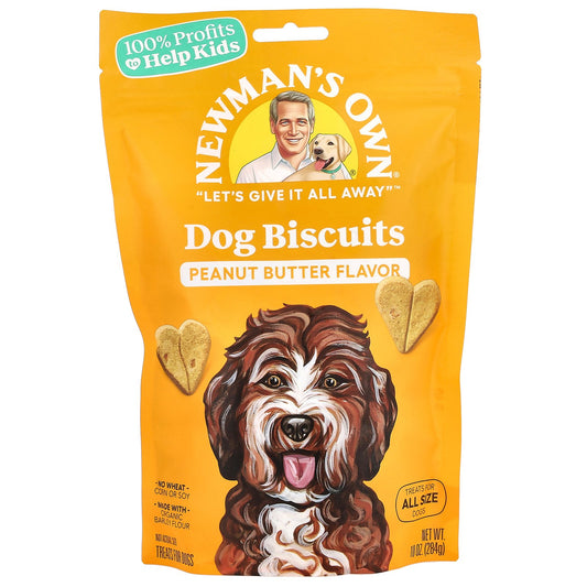 Newman's Own Organics, Dog Biscuits, All Size Dogs, Peanut Butter, 10 oz (284 g)