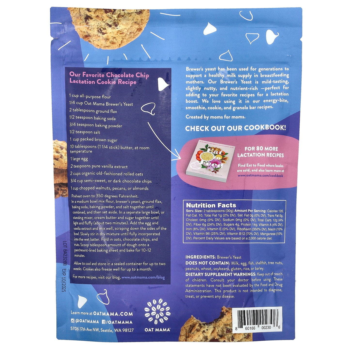 Oat Mama, Lactation Brewer's Yeast, 14 oz (397 g)