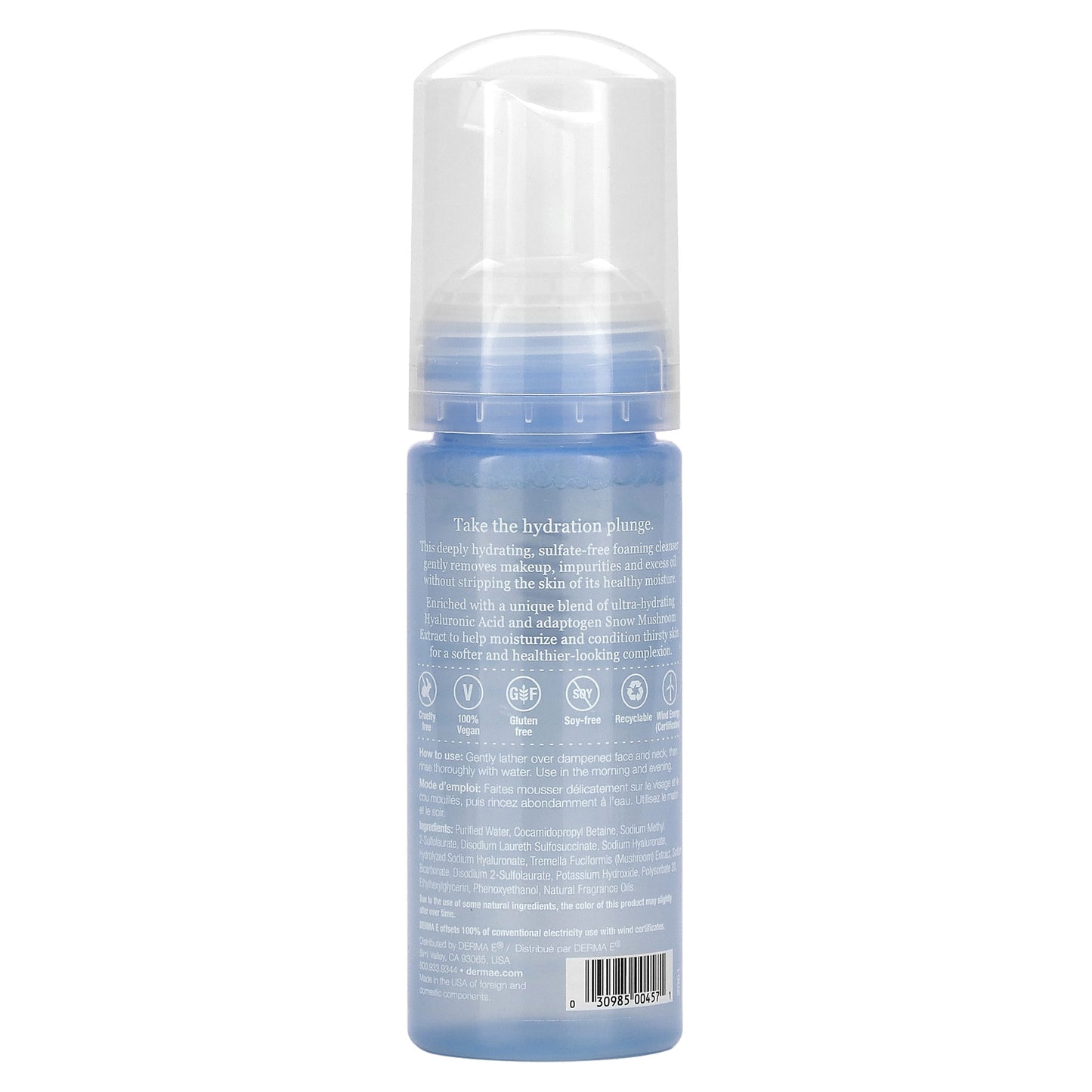 DERMA E, Ultra Hydrating Alkaline Cloud Cleanser, 5.3 fl oz (157 ml)