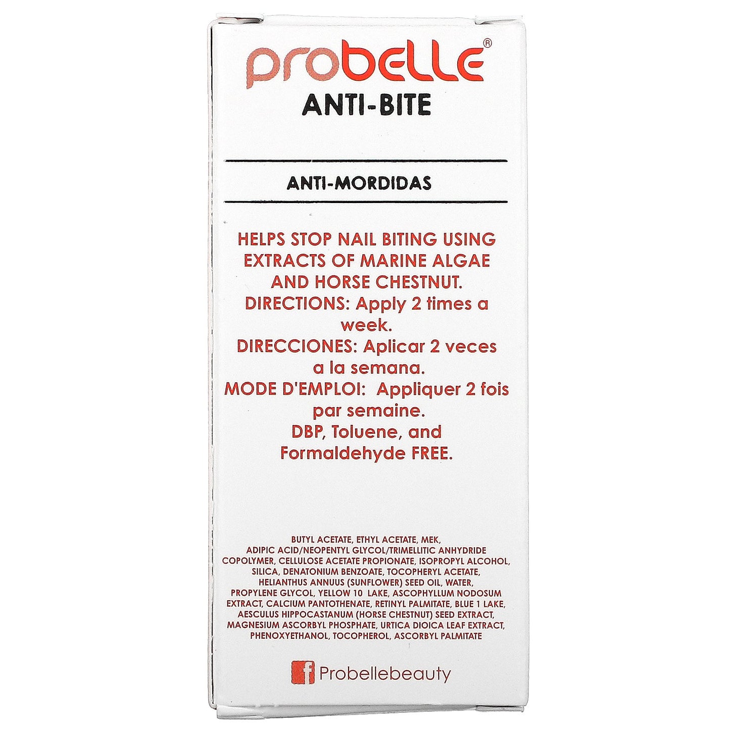 Probelle, Anti-Bite, Base Coat, 0.5 fl oz (15 ml)