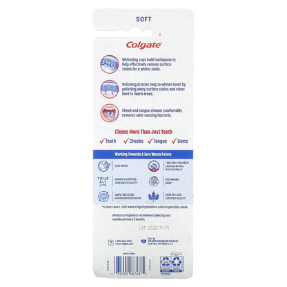 Colgate, Optic White 360, Toothbrushes, Soft, 4 Toothbrushes