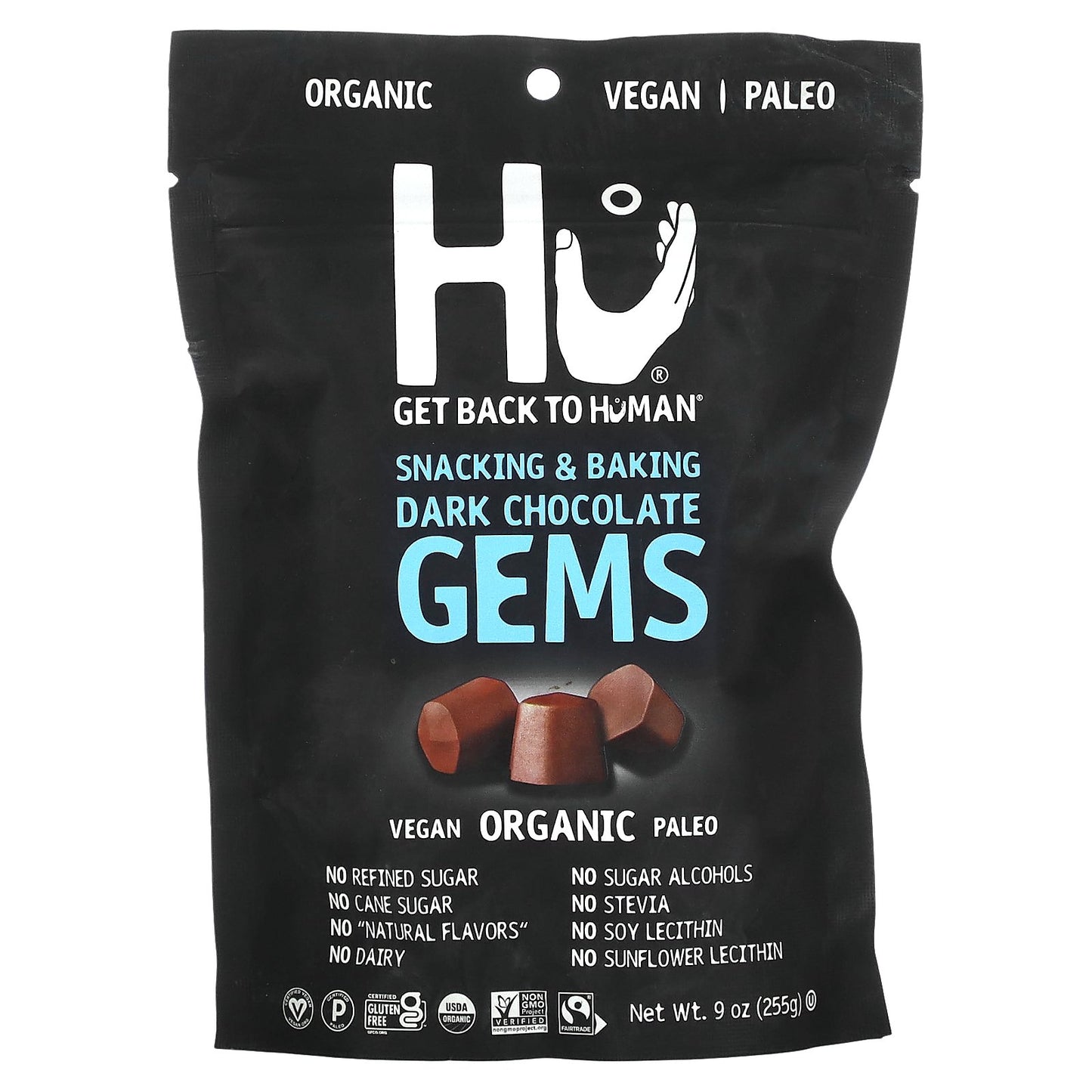 Hu, Snacking & Baking Gems, Dark Chocolate, 9 oz (255 g)
