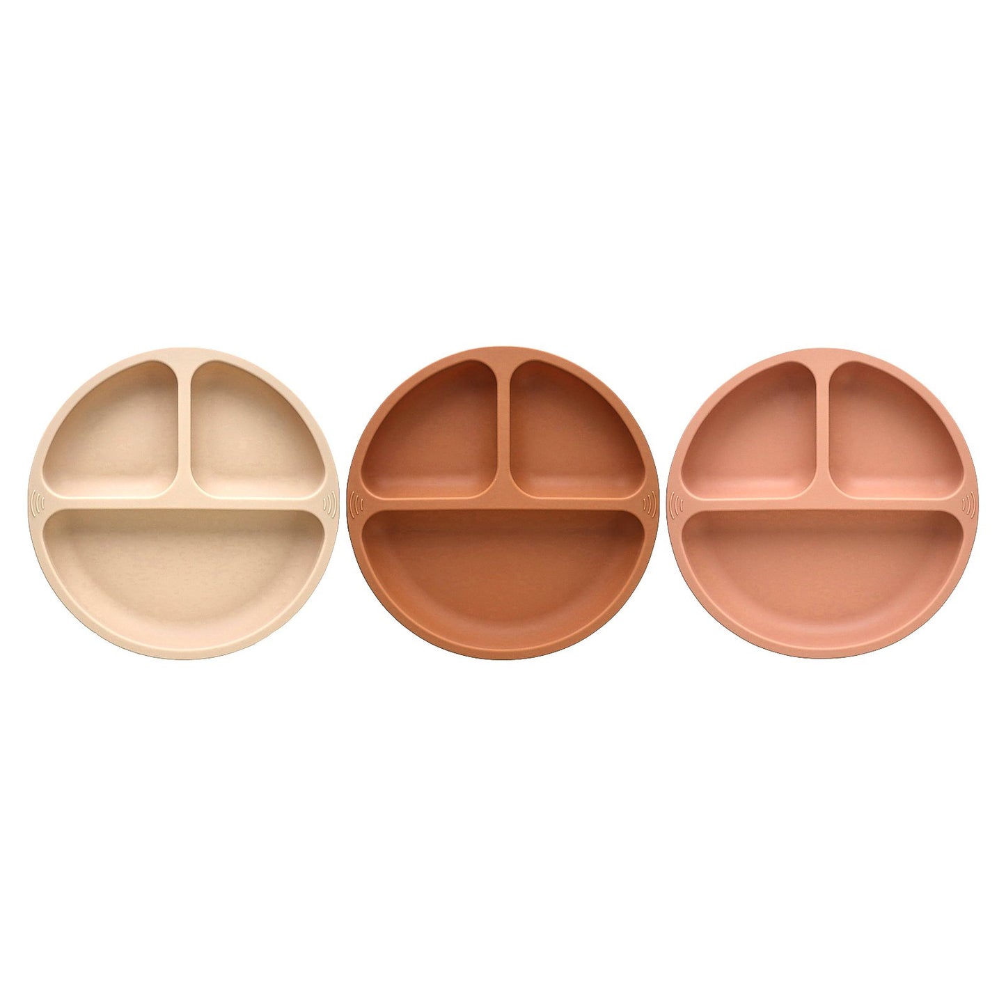 KeaBabies, Prep Silicone Plates with PrepGrip™  Suctions, 6-36 Months, Terra Cotta, 3 Pack