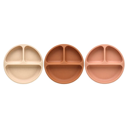 KeaBabies, Prep Silicone Plates with PrepGrip™  Suctions, 6-36 Months, Terra Cotta, 3 Pack