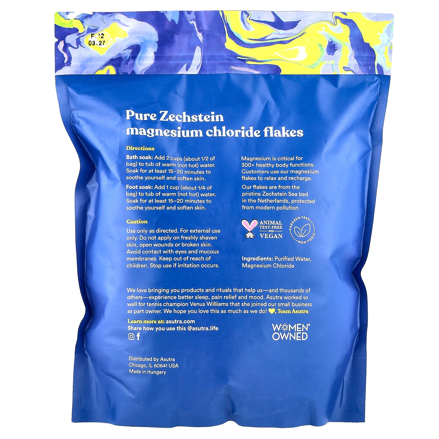 Asutra, Magnesium Chloride Flakes, 32 oz (907 g)