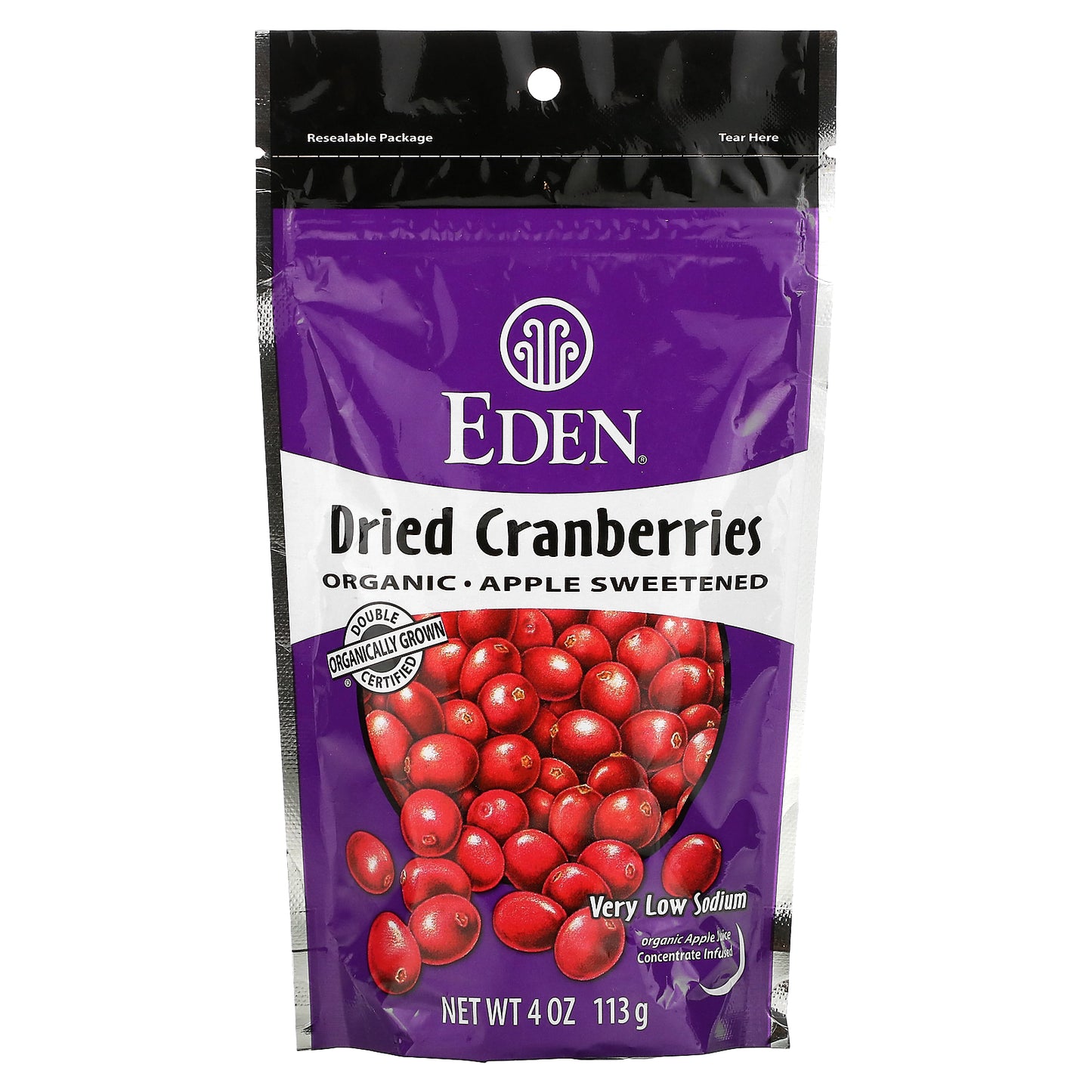 Eden Foods, Organic Dried Cranberries, 4 oz (113 g)