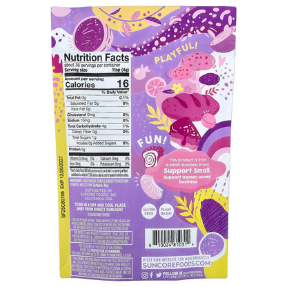 Suncore Foods, Lilac Taro Yam, Taro and Purple Sweet Potato Yam Powder, 5 oz (142 g)