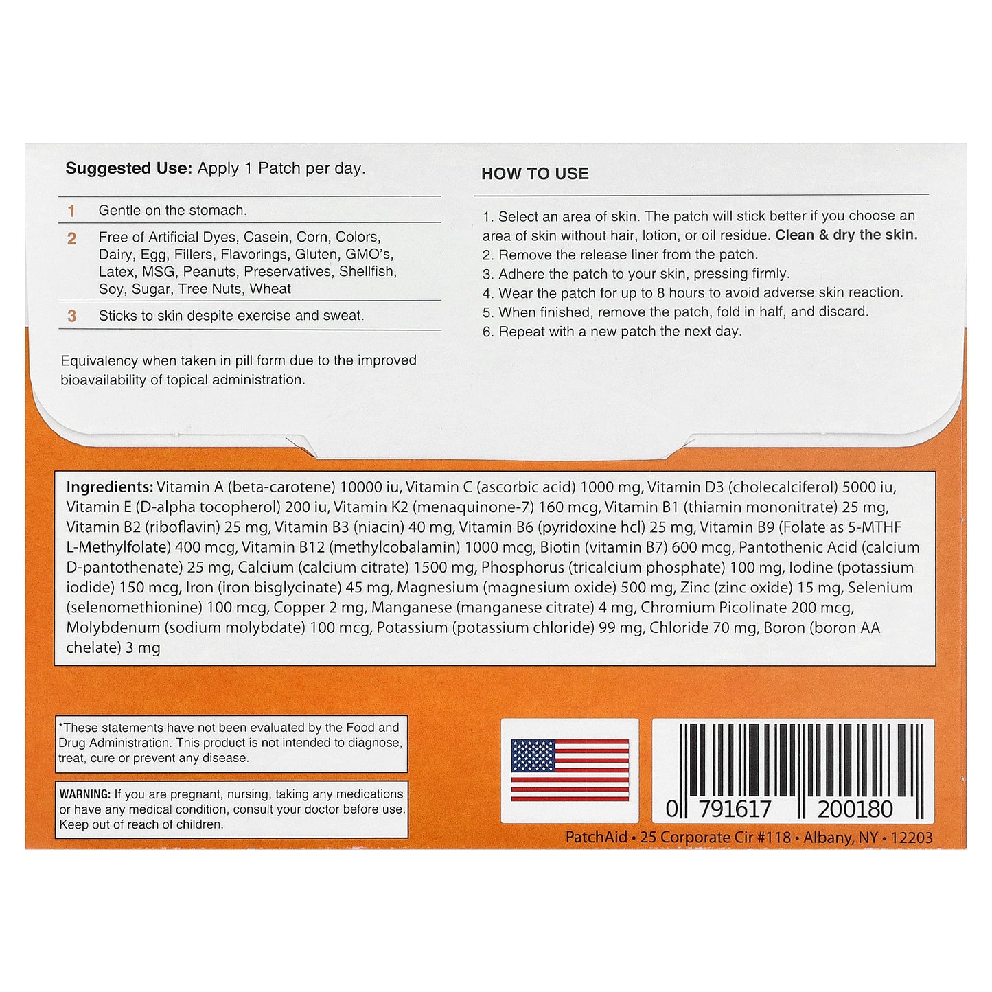 PatchAid, Multivitamin Patch, 30 Patches