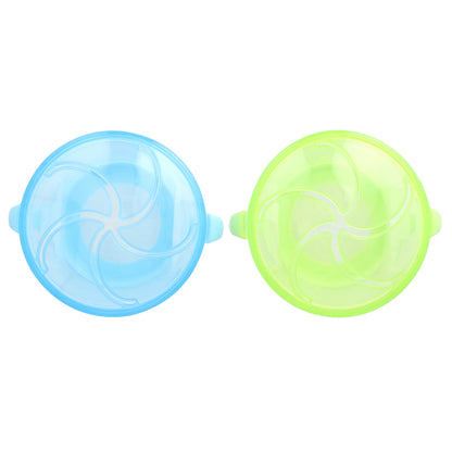 Munchkin, Snack Catcher™, Snack Dispensers, 12 Months+, Light Green & Light Blue, 2 Count