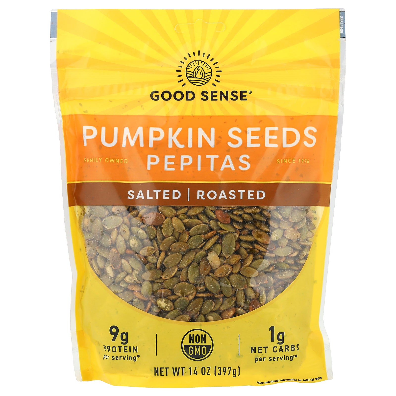 Good Sense, Pumpkin Seeds Pepitas, Salted, Roasted, 14 oz (397 g)