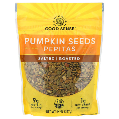 Good Sense, Pumpkin Seeds Pepitas, Salted, Roasted, 14 oz (397 g)