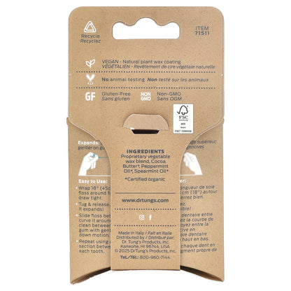 Dr. Tung's, Ecosentials™, Smart Floss®, Mint, 30 yd (27 m)