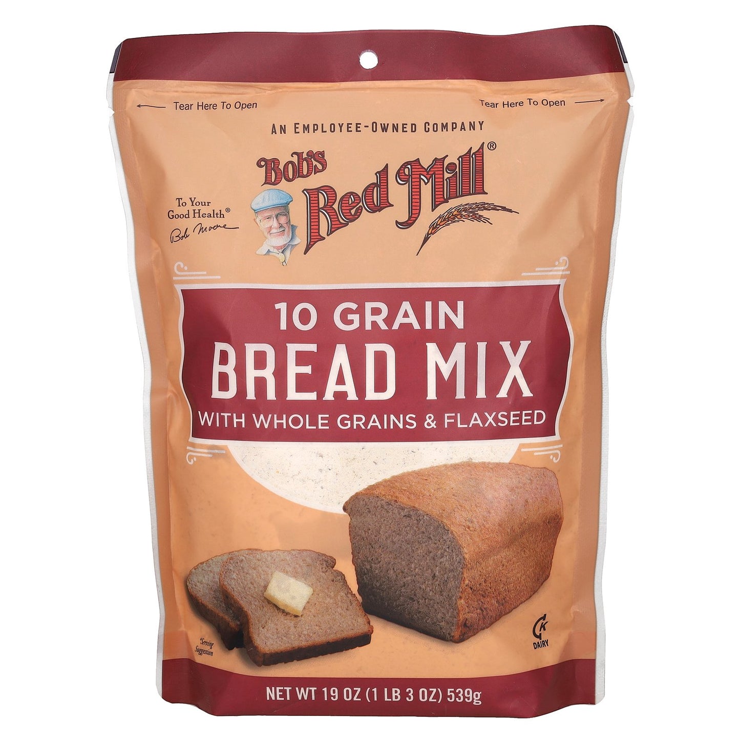 Bob's Red Mill, 10 Grain Bread Mix with Whole Grains & Flaxseed, 19 oz (539 g)